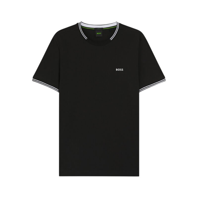 Hugo Boss Style Taul Stretch Cotton T-Shirt Black