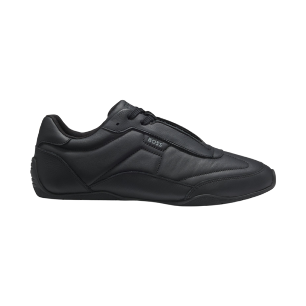 Hugo Boss Jaylen_Lowp Leather Trainers with Logo Detail Black