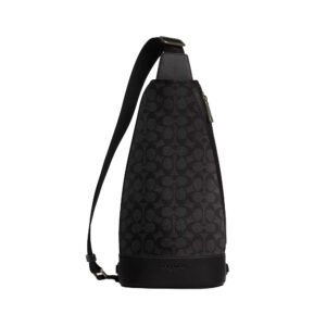 Coach Dominic Sling Bag Signature Charcoal Black