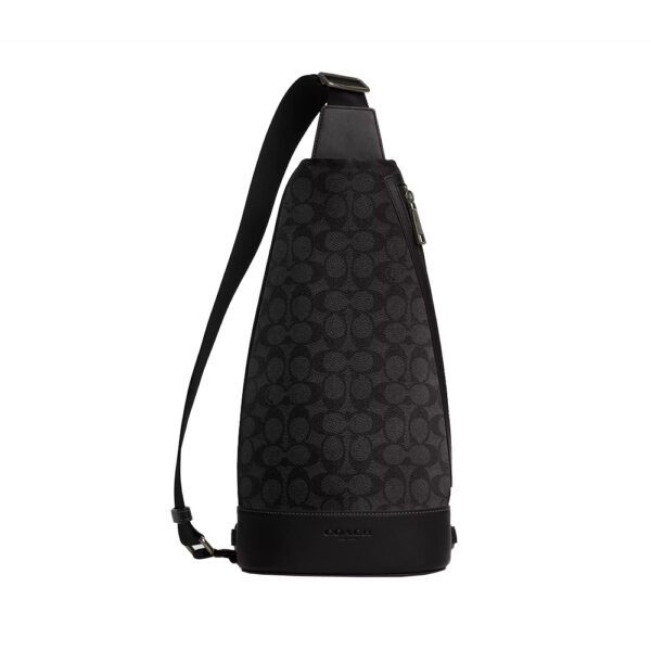 Coach Dominic Sling Bag Signature Charcoal Black