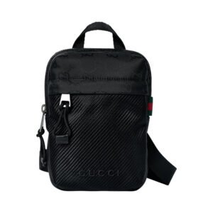 Gucci Nexus Mini Nylon Sling Bags Black