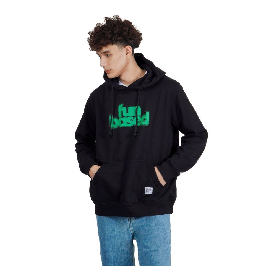 FUN BLURED HOODIE BLACK