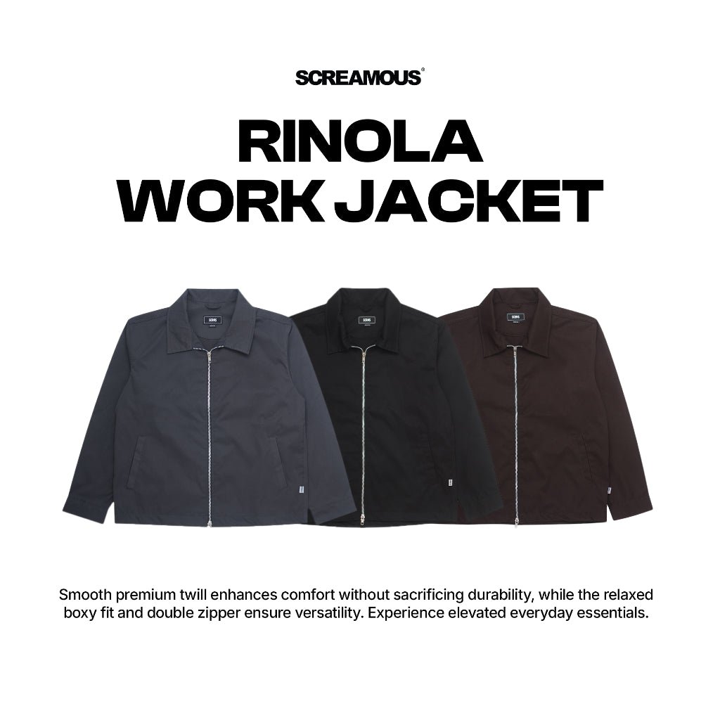 Work Jacket Double Zipper RINOLA Boxy Fit