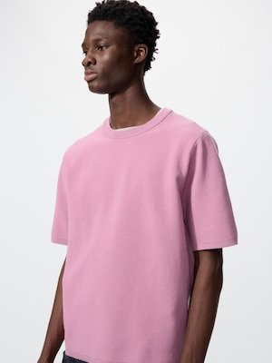 T-Shirt Rajut Washable Milano Rib Lengan Pendek