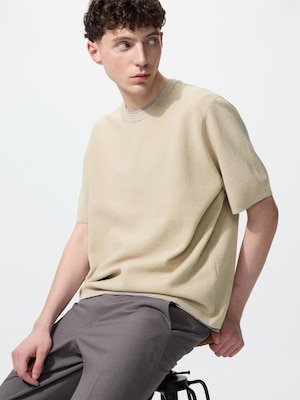 T-Shirt Rajut Washable Milano Rib Lengan Pendek