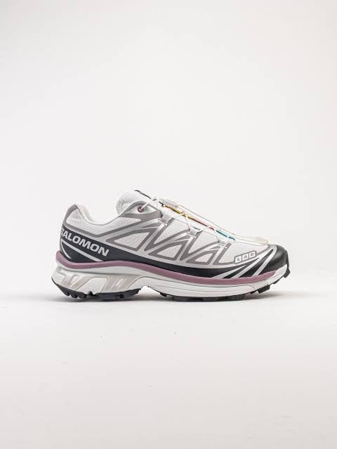 Salomon XT6 White Black Dusky Orchid